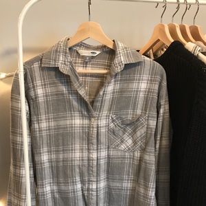 Button up plaid shirt